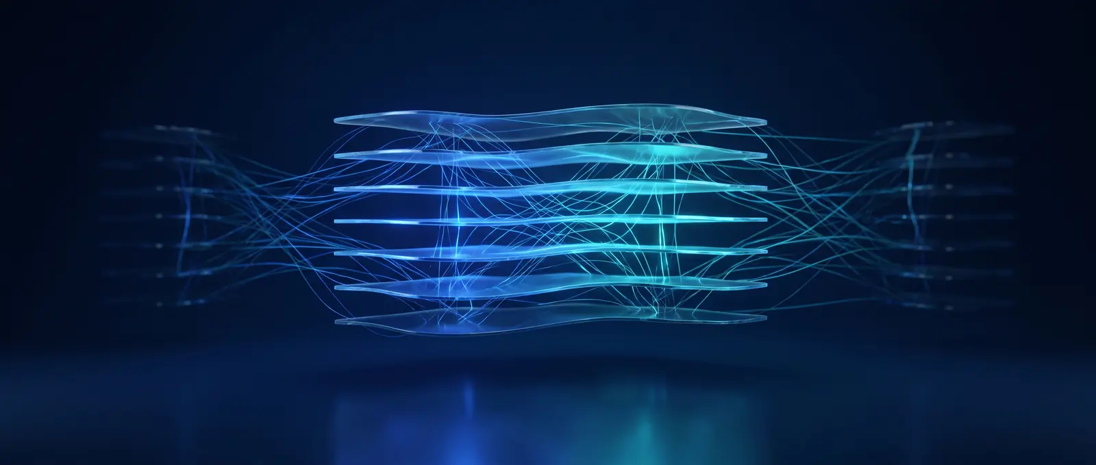 Abstract network of connected nodes representing TCC Connect Inc.'s infrastructure